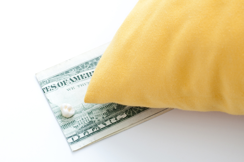 money under a pillow from the tooth fairy